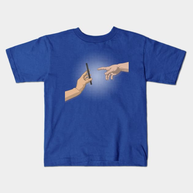 The Creation of Adam Kids T-Shirt by boilingfrog